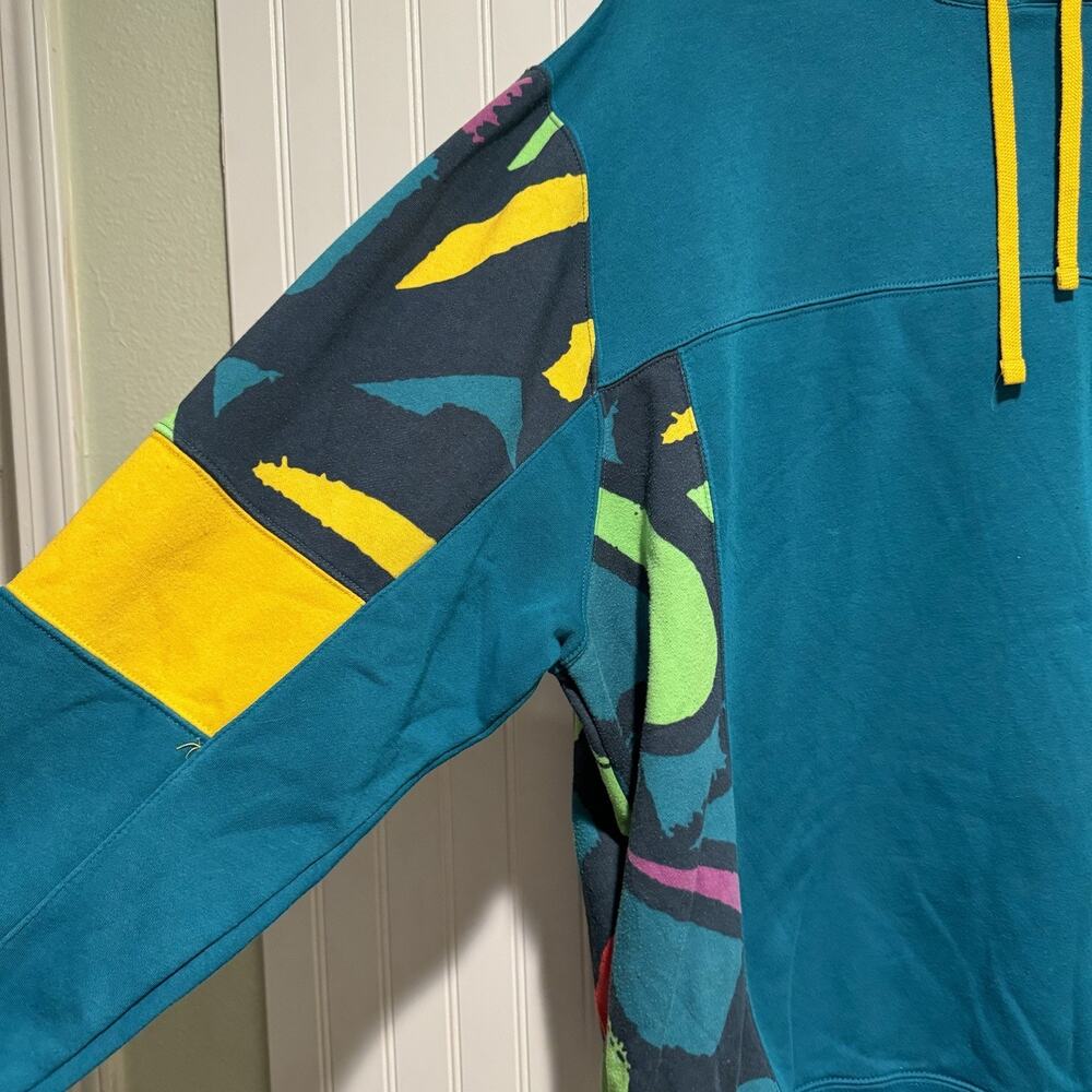 Nike Teal Multicolor Graphic Pullover Hoodie - Picture 3 of 9